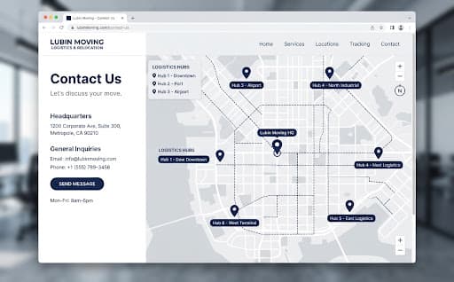 Service area map