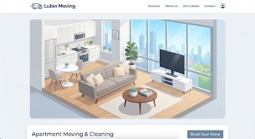 Clean modern apartment living space